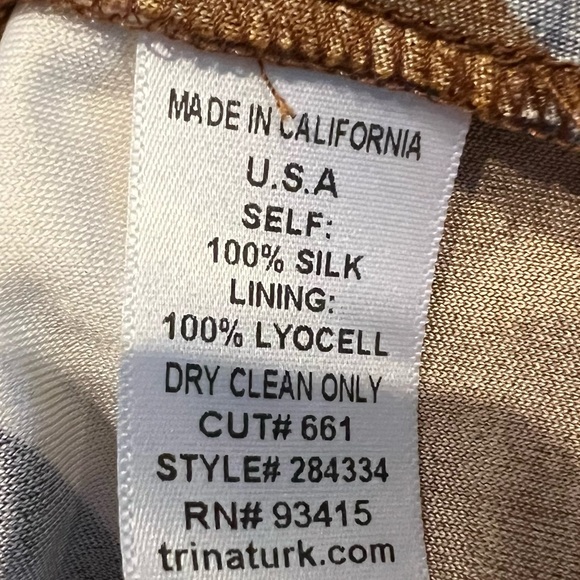 NWT SZ4 Trina Turk Los Angeles Burmese Vine Strappy Tank Dress - Picture 6 of 7